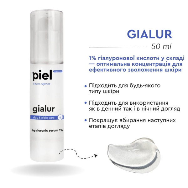 Gialur Serum 1% Інтенсивно зволожуюча сироватка гіалуронової кислоти 50 ml